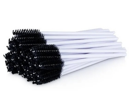 Szczoteczki do czesania Rzęs i Brwi Jednorazowe 50 szt  Biały / Biały