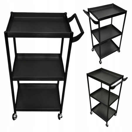 Stolik Kosmetyczny Pomocnik Wózek Fryzjerski Półki Salonu Kółkach Manicure