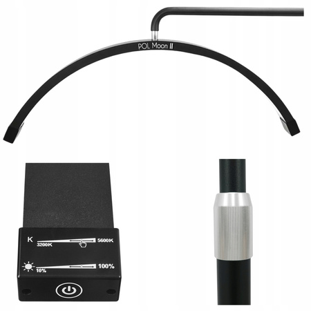 Lampa Kosmetyczna Przedłużania Rzęs LED 45W Mocna Stojąca Podłogowa Czarna