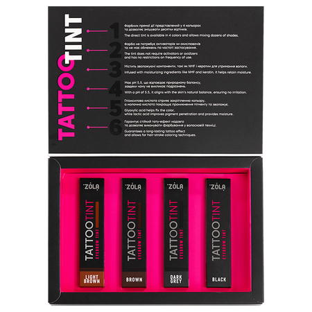 ZOLA Farba TATTOO TINT 15 ml Dark Grey