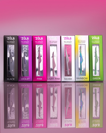 ZOLA Pęseta skośna do brwi Light Pink