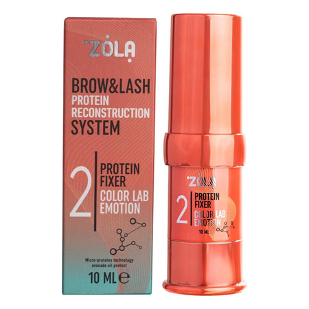 ZOLA Color Lab EMOTION Preparat do laminacji brwi i rzęs Krok 2 Protein Fixer 10 ml