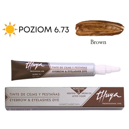 Thuya Farba arganowo - keratynowa do brwi i rzęs Thuya  Chestnut - Kasztan