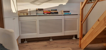 Maskownica Osłona Grzejnik Kaloryfer Obudowa Biała Regulowana 140-205cm