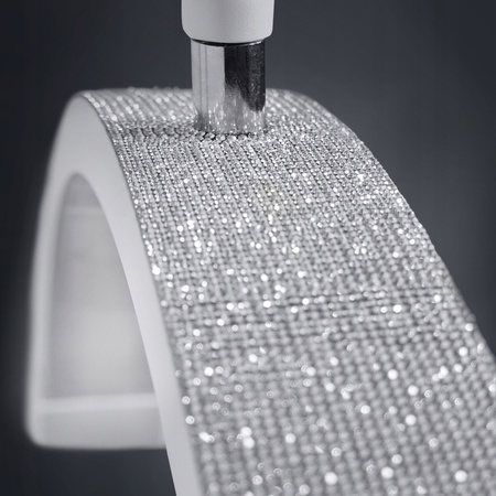 Lampa kosmetyczna podłogowa i-coucou POL Moon II z Cyrkoniami 45 W biały