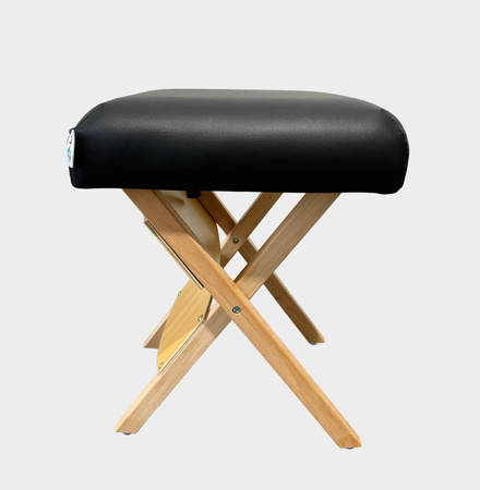 Taboret Składany Masażu Stołek Stół Czarny Drewniany 6cm Pianka 35x35cm
