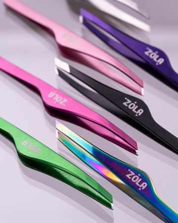 ZOLA Pęseta skośna do brwi Black