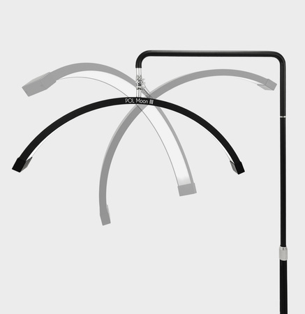 Lampa Kosmetyczna Regulowana Rzęs LED Bezcieniowa Podłogowa Stojąca Czarna