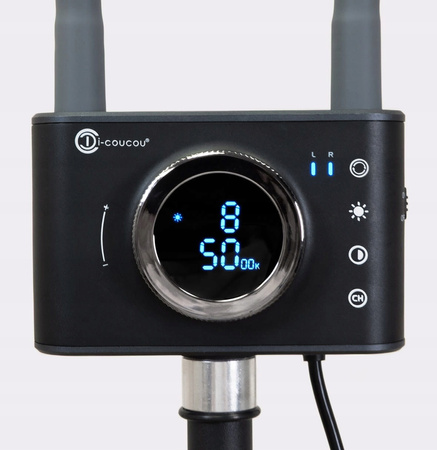 Duo Studio dwuramienna lampa kosmetyczna CZARNA