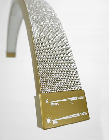 Lampa kosmetyczna do przedłużania rzęs POL Moon II z cyrkoniami GOLD