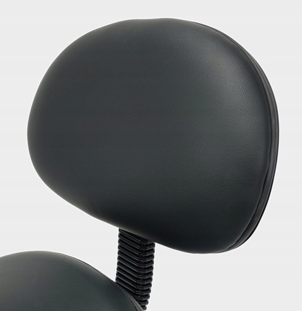 Taboret Krzesło Stołek Kosmetyczny Rodeo Oparciem Siodło Hoker Czarny