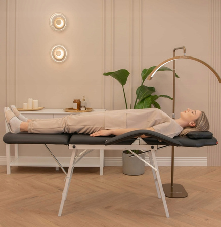 Fotel Kosmetyczny Składany Leżanka Regulacja Przedłużania Rzęs Pedicure