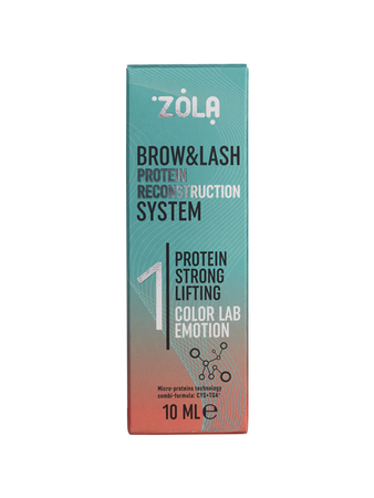 ZOLA Color Lab EMOTION Preparat do laminacji brwi i rzęs Krok 1 Protein Strong 10 ml