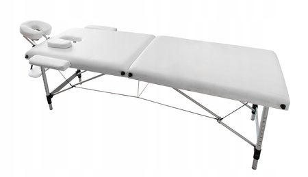 Stół Łóżko Masażu Kosmetyczne Aluminiowy Leżanka Składany 2-Segmentowy