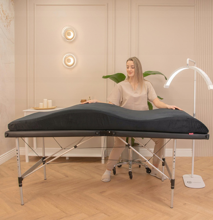 Łóżko Kosmetyczne Przenośne do Stylizacji Rzęs 60 cm + Materac Anatomiczny Kosmetyczny 60x185 cm