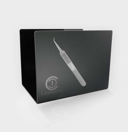 Organizer Kosmetyczny Magnetyczny Salonu Przedłużania Rzęs Brwi Czarny