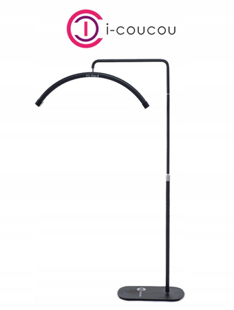 Lampa kosmetyczna do przedłużania rzęs POL Moon II z cyrkoniami czarna