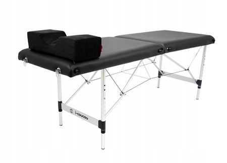 Łóżko Kosmetyczne Składane Przenośne do Stylizacji Rzęs Aluminiowe 60 cm + Poduszka Profilowana