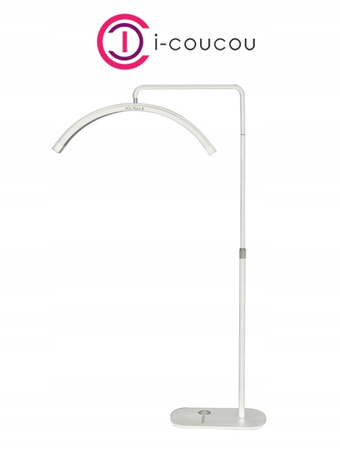 Lampa kosmetyczna podłogowa i-coucou POL Moon II z Cyrkoniami 45 W biały