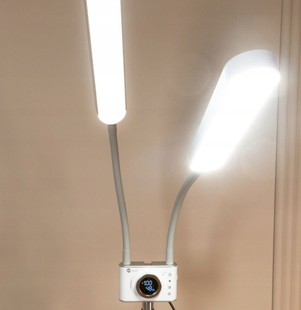 Duo Studio dwuramienna lampa kosmetyczna BIAŁA