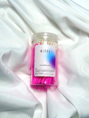 MIOKA Aplikatory Szczoteczki Welurowe do rzęs i ust 100szt  Białe