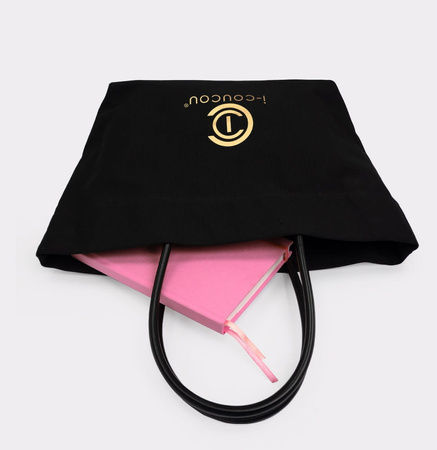 Torebka Shopper Damska I-COUCOU Duża Mieści A4 Czarna ZAPINANA