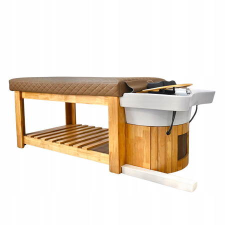 Myjka Masażu Głowy Ceramiczna Misa Armatura Włosów Parowa Salonu Leżanka