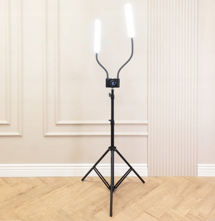 Duo Star Lash PRO lampa kosmetyczna dwuramienna CZARNA