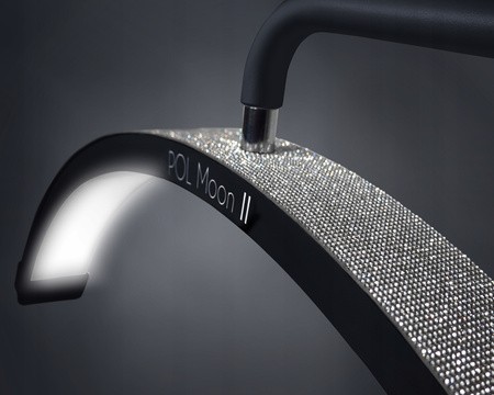 Lampa kosmetyczna do przedłużania rzęs POL Moon II z cyrkoniami czarna