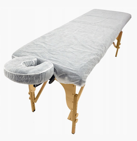 Łóżko do masażu kosmetyczne drewniane - czarne