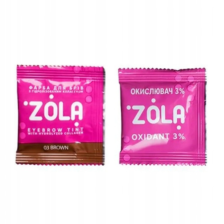 Farbka do brwi Zola 03 Brown 5 ml + аktywator oksydant 5 ml