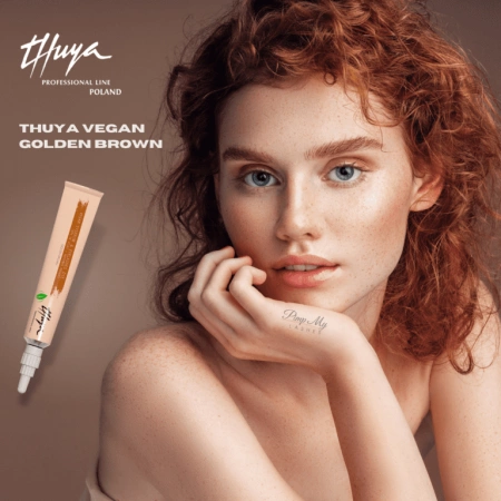 Thuya Wegańska Farba arganowo-aloesowa do brwi i rzęs Vegan  Coffee - Chłodny Brąz