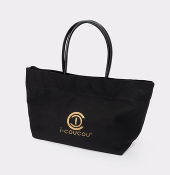 Torebka Shopper Damska I-COUCOU Duża Mieści A4 Czarna ZAPINANA