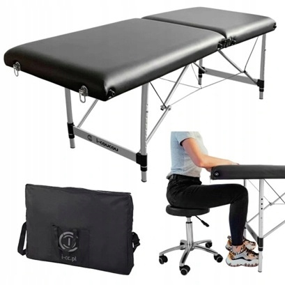 Łóżko kosmetyczne do stylizacji rzęs Space 60cm - CZARNE