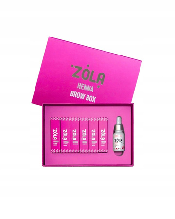 HENNA do brwi i rzęs ZOLA Brow Box 5 g. zestaw
