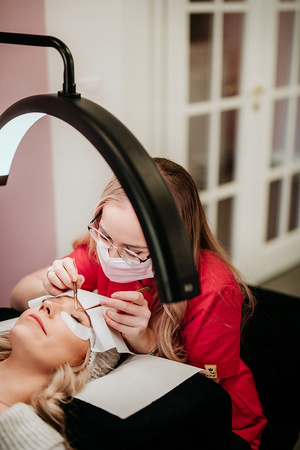 ZESTAW: Poduszka stylistki + organizer MINI do przedłużania rzęs makijażu permanentnego