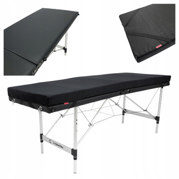 Łóżko Kosmetyczne Składane 60 cm + Materac Kosmetyczny do Przedłużania Rzęs 60x185 cm