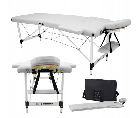 Stół Łóżko Masażu Kosmetyczne Aluminiowy Leżanka Składany 2-Segmentowy