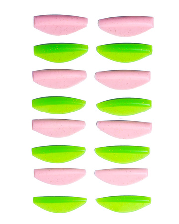 ZOLA Round curl pink & green Formy silikonowe do laminacji rzęs
