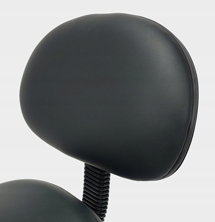 Krzesło Taboret Rodeo Siodło z oparciem kosmetyczne CZARNY - ZŁOTY