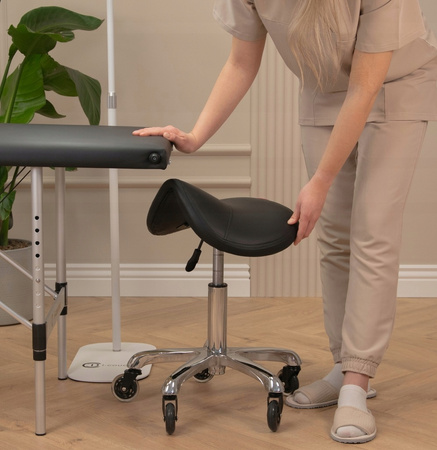 Taboret Fryzjerski Rodeo Stołek Hoker Siodło Tatuażu Regulowany Profilowany