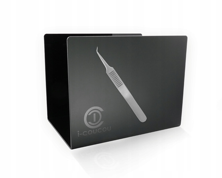 Organizer Kosmetyczny Magnetyczny Salonu Przedłużania Rzęs Brwi Czarny