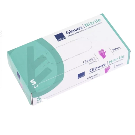 ABENA Rękawice Nitrylowe Bezpudrowe różowe 100szt S