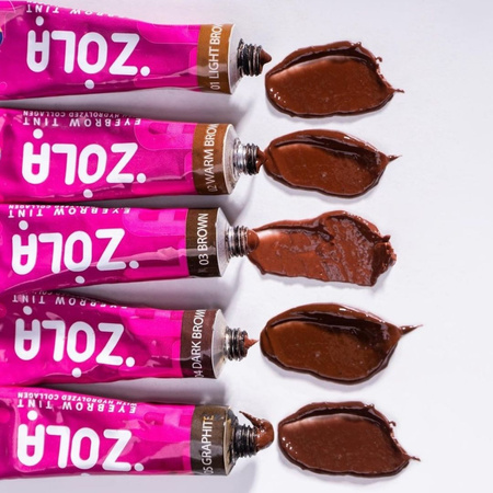 ZOLA Farba do brwi z kolagenem 15ml.  04 dark brown