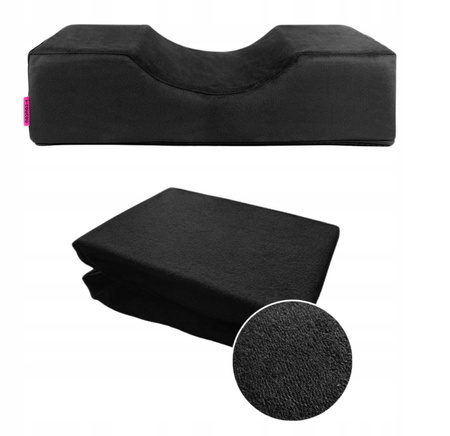 Poduszka Kosmetyczna Dla Stylistki Czarna + Prześcieradło Elastyczne Pokrycie 60x185 cm