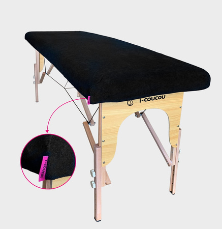 Poduszka Kosmetyczna Dla Stylistki Czarna + Prześcieradło Elastyczne Pokrycie 60x185 cm