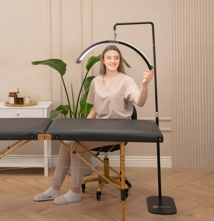 ZESTAW: Lampa kosmetyczna do rzęs + łóżko z miejscem na nogi