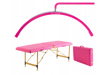 Lampa Kosmetyczna LED Podłogowa Pink 45w + Łóżko Kosmetyczne Stylizacji Rzęs