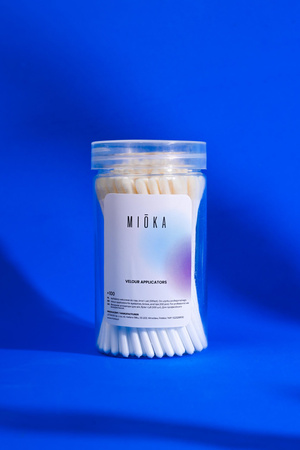 MIOKA Aplikatory Szczoteczki Welurowe do rzęs i ust 100szt  Białe