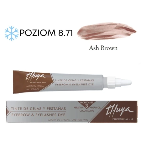 Thuya Farba arganowo - keratynowa do brwi i rzęs Thuya  Ash Brown - Mleczna Czekolada